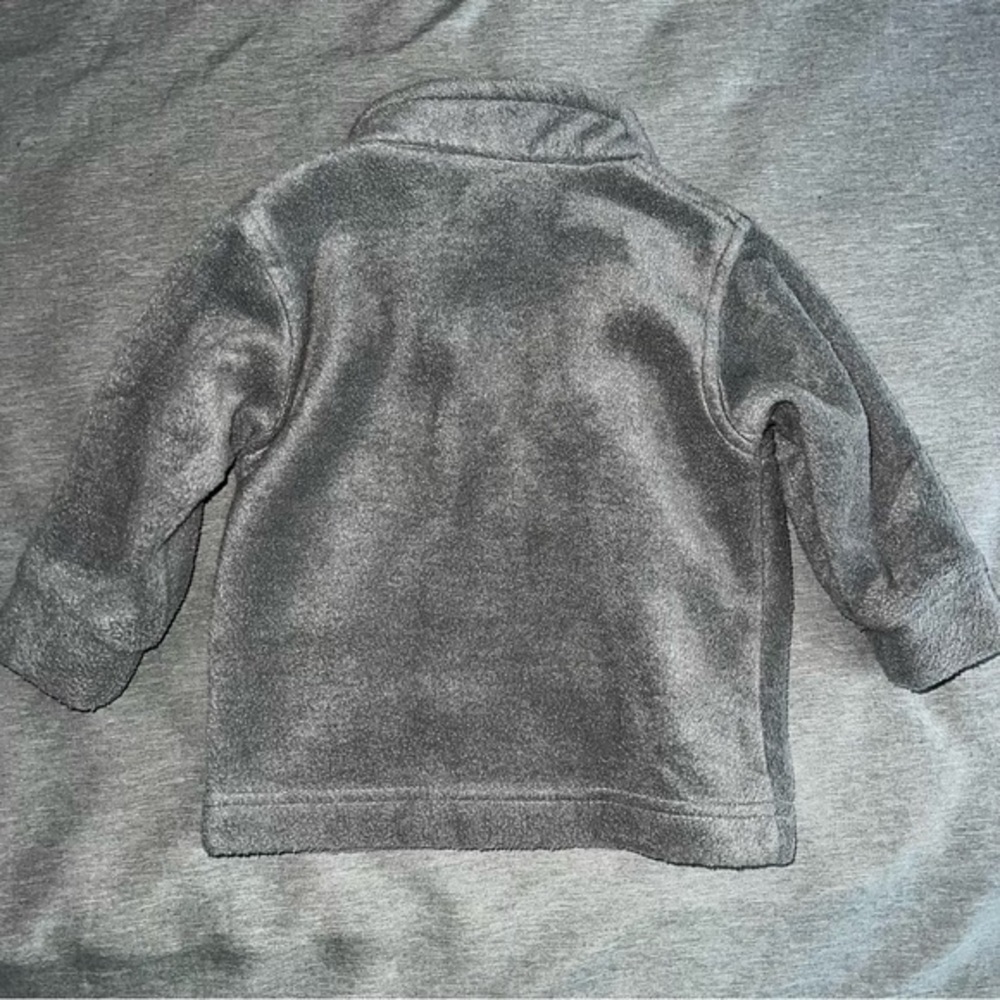 Gray $ Orange Fleece Columbia Zip Up Jacket 6-12 Months Unisex - Picture 8 of 8
